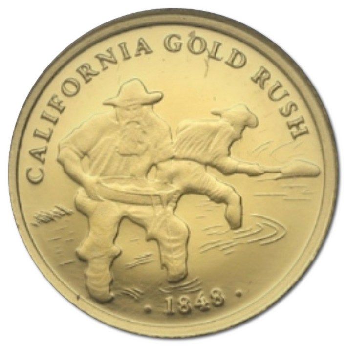 Gibraltar 1/25 Crown California Gold Rush reverse