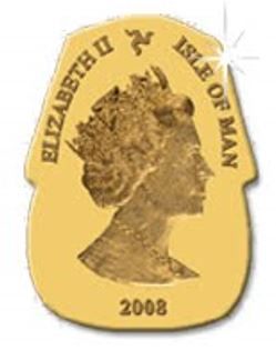 Isle of Man ½ Crown - Elizabeth II Tutankhamun - Mask obverse