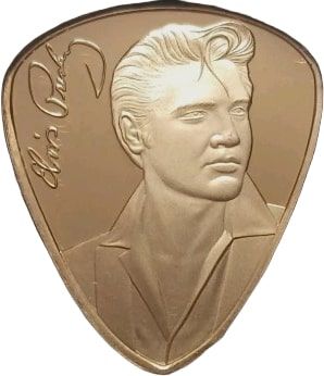 Gibraltar 1 Crown - Charles III Elvis Presley facing right - Plectrum