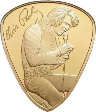 Gibraltar 1 Crown - Charles III Elvis Presley sitting with microphone - Plectrum