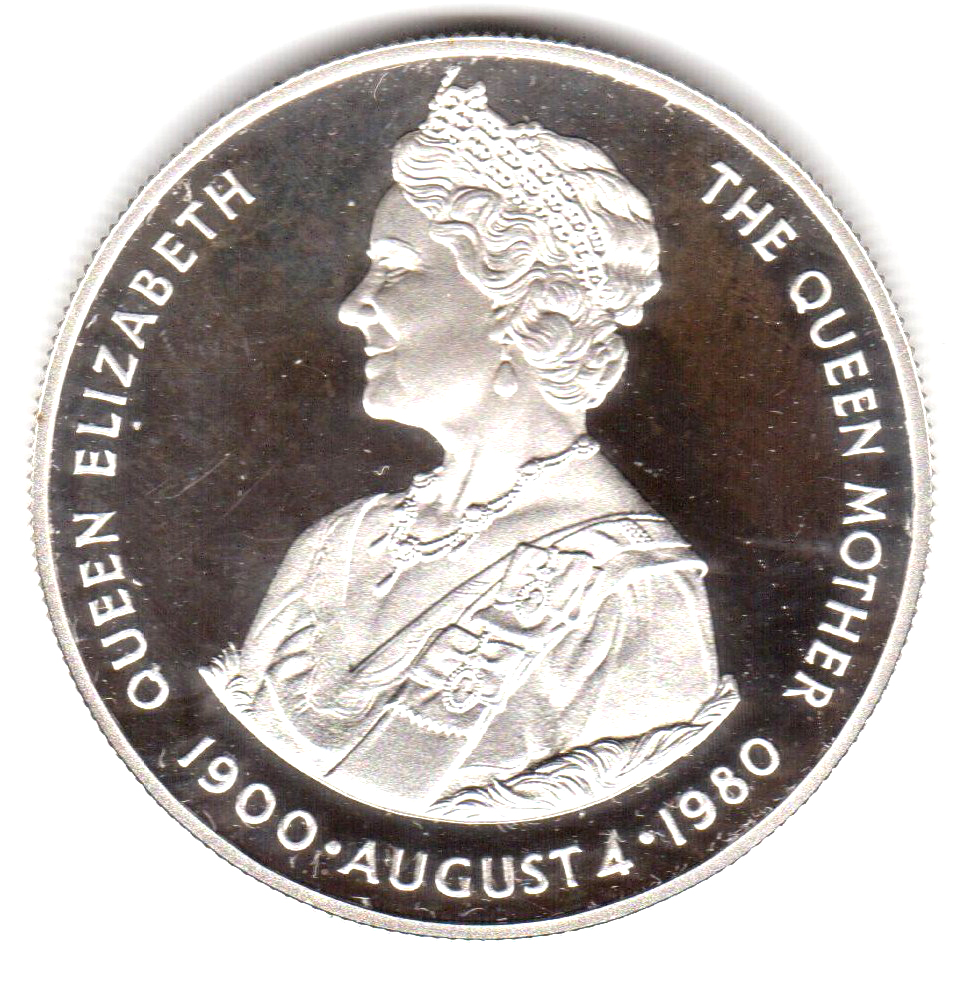 Falkland Islands 50 Pence - Elizabeth II Queen Mother; Silver Proof Issue