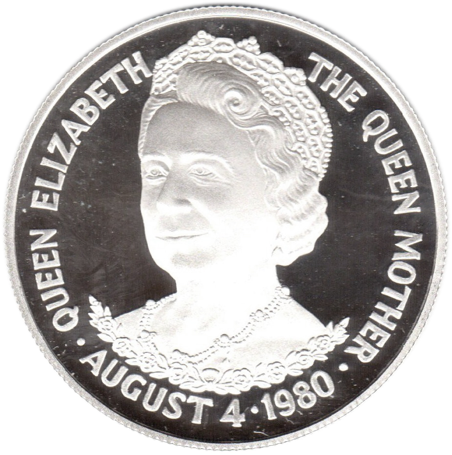 Tristan da Cunha 25 Pence - Elizabeth II Queen Mother Birthday - Silver Proof Issue
