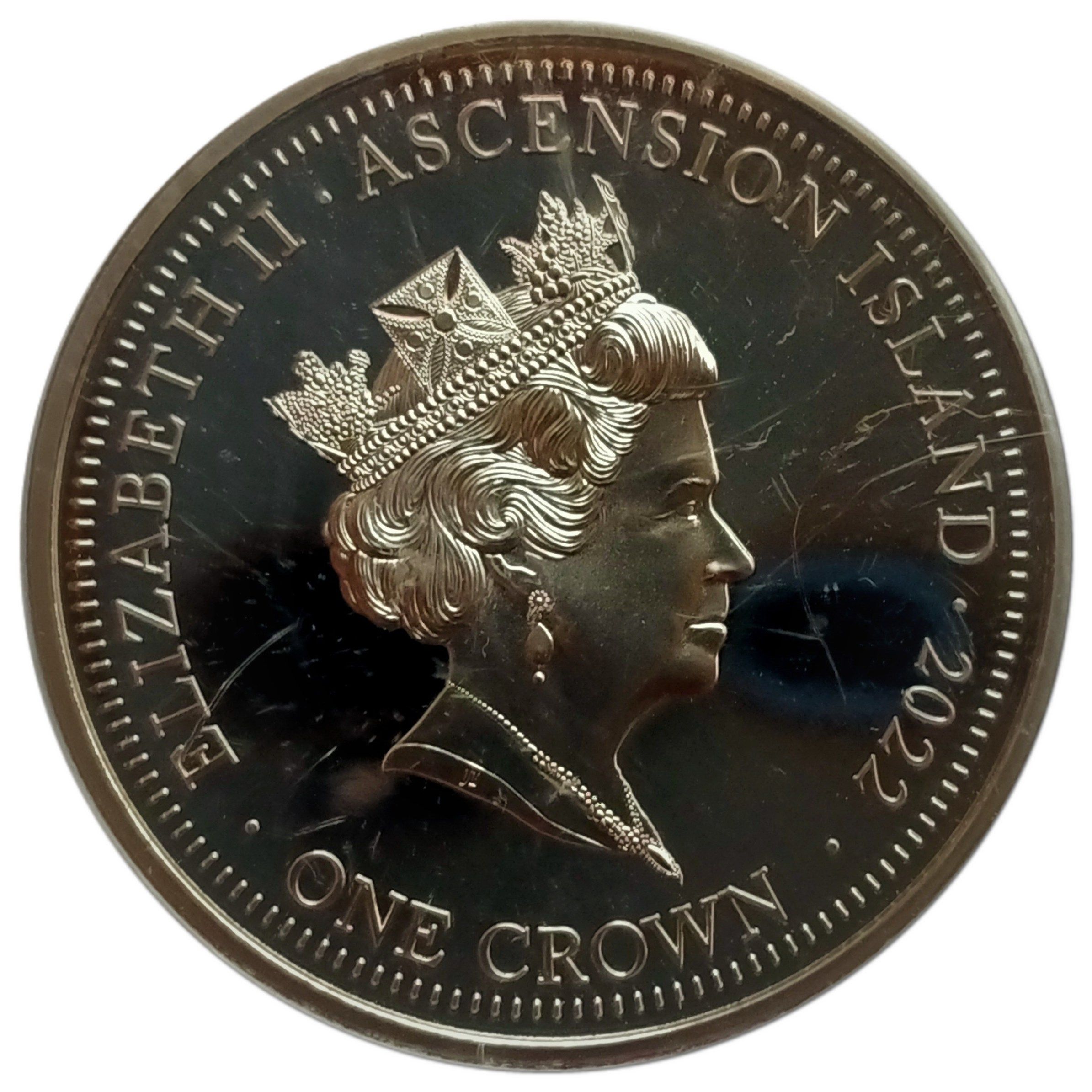 Ascension Island 1 Crown - Elizabeth II Platinum Jubilee - Street party obverse