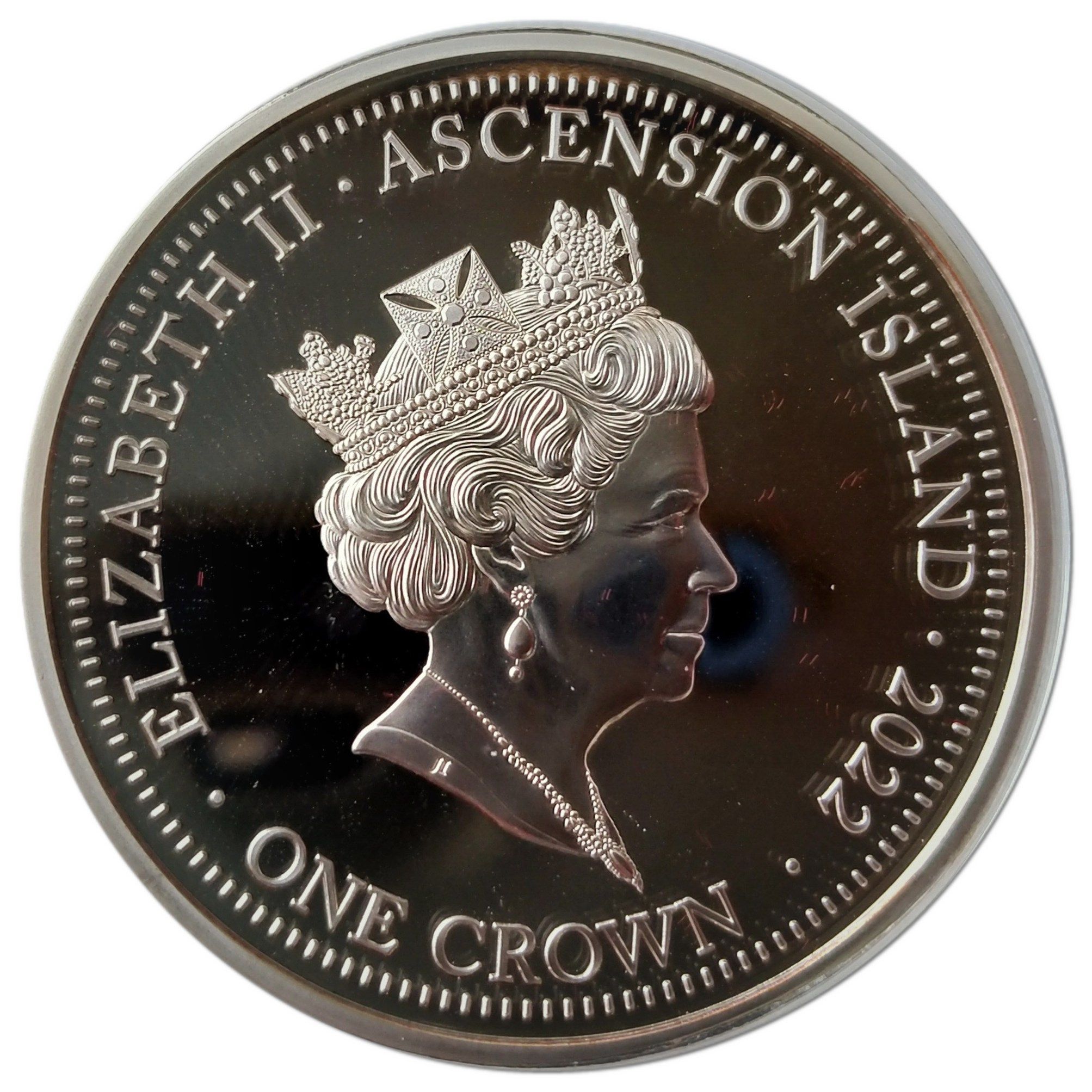 Ascension Island 1 Crown - Elizabeth II Platinum Jubilee - Buckingham Palace obverse