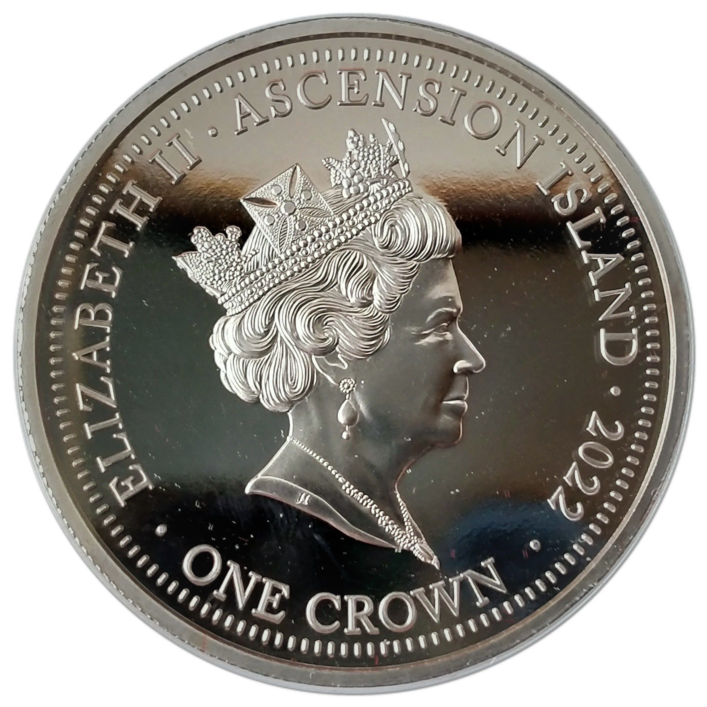 Ascension Island 1 Crown - Elizabeth II Platinum Jubilee - RAF flypast obverse