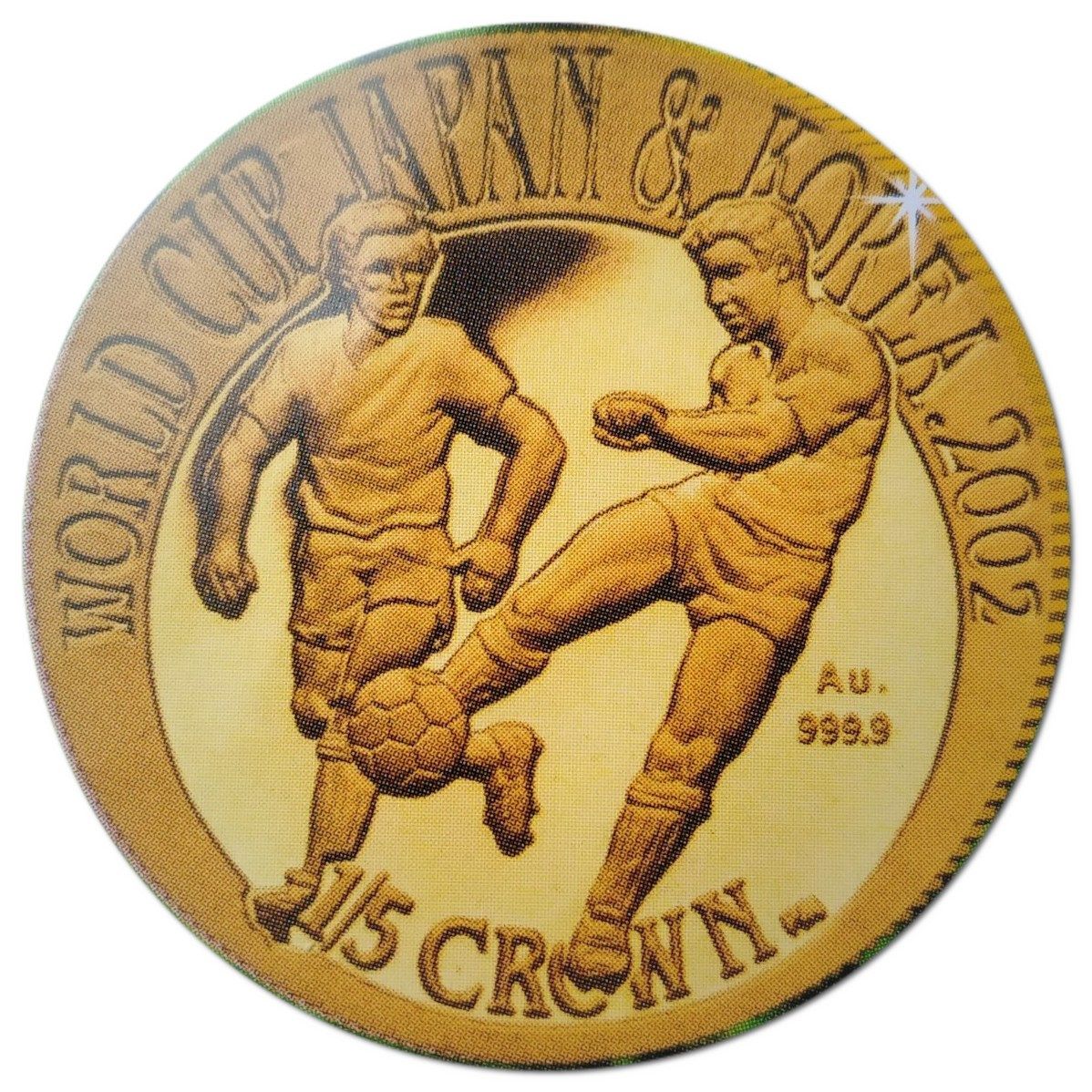 Gibraltar ⅕ Crown - Elizabeth II 2002 FIFA World Cup - Goal Shot
