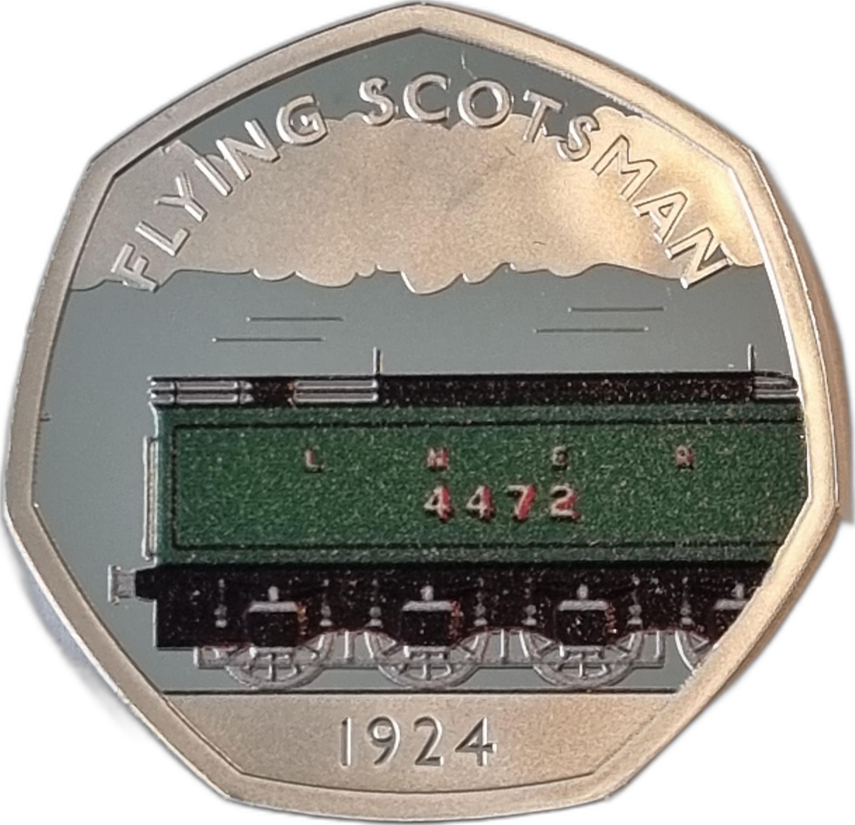 Tristan da Cunha 50 Pence - Charles III LNER, 4472 Flying Scotsman
