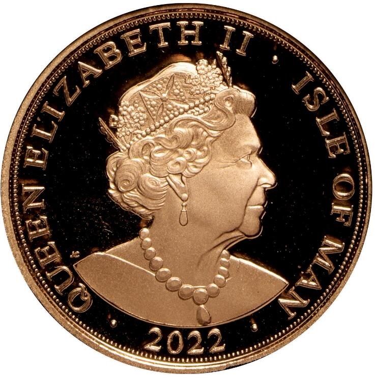 Isle of Man 2 Sovereigns - Elizabeth II Platinum Jubilee obverse