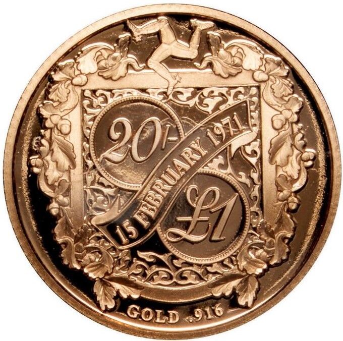 Isle of Man 1 Sovereign - Elizabeth II Decimalisation