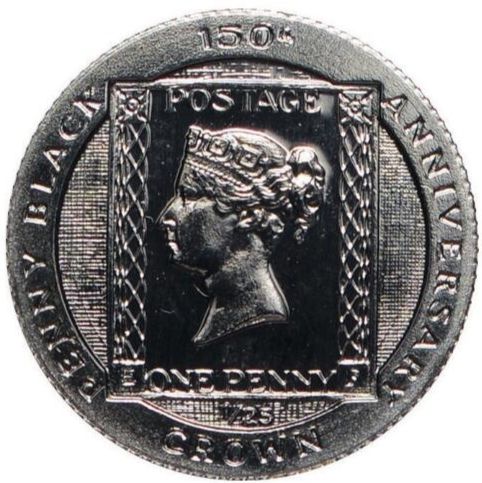 Isle of Man 1/25 Crown - Elizabeth II Penny Black
