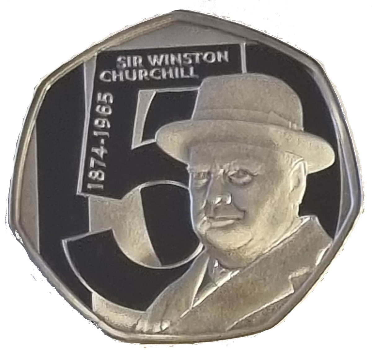Alderney 50 Pence - Charles III Winston Churchill; Silver 1/10 oz.