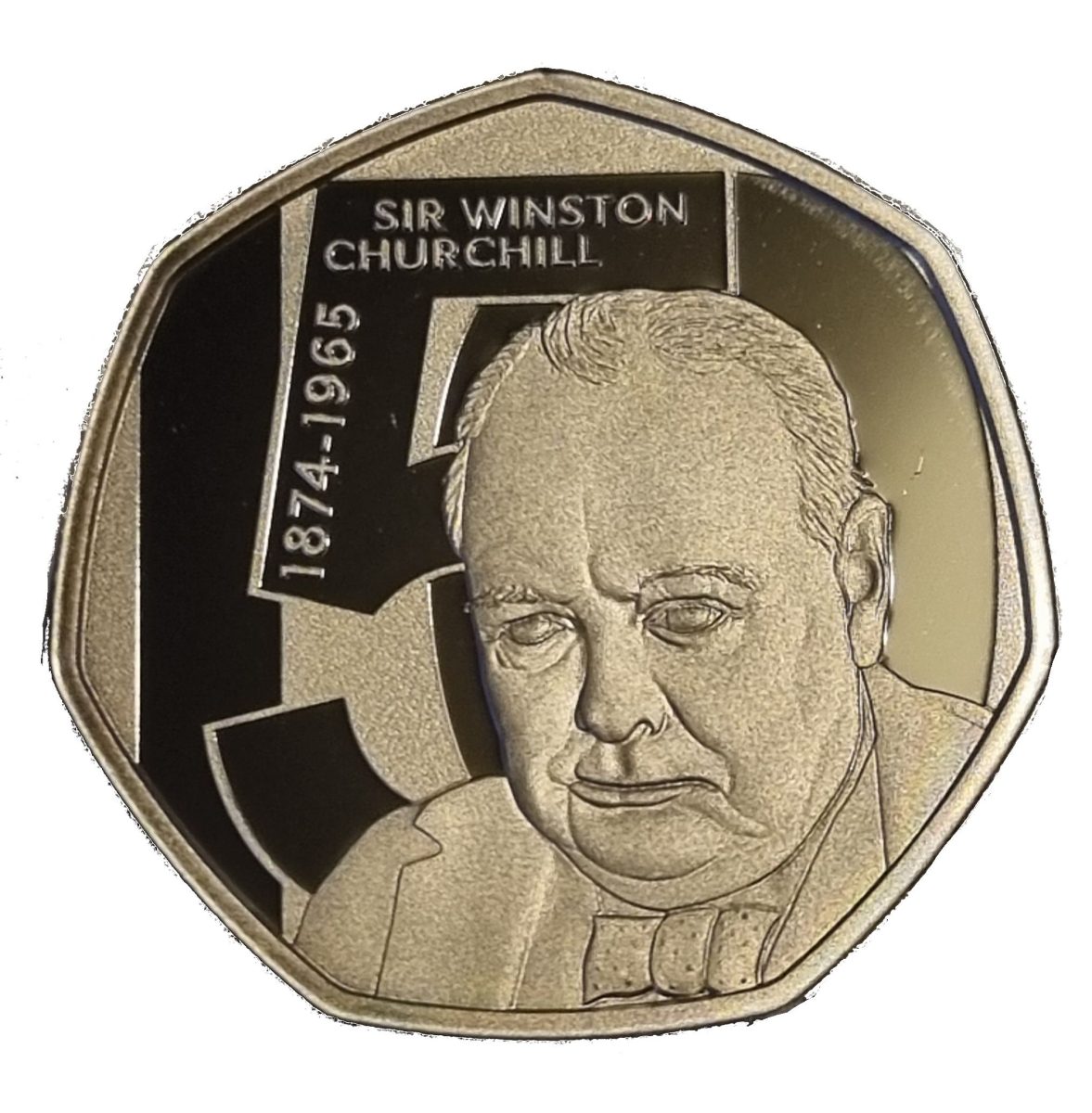Alderney 50 Pence - Charles III Winston Churchill; Silver 1/4 oz.