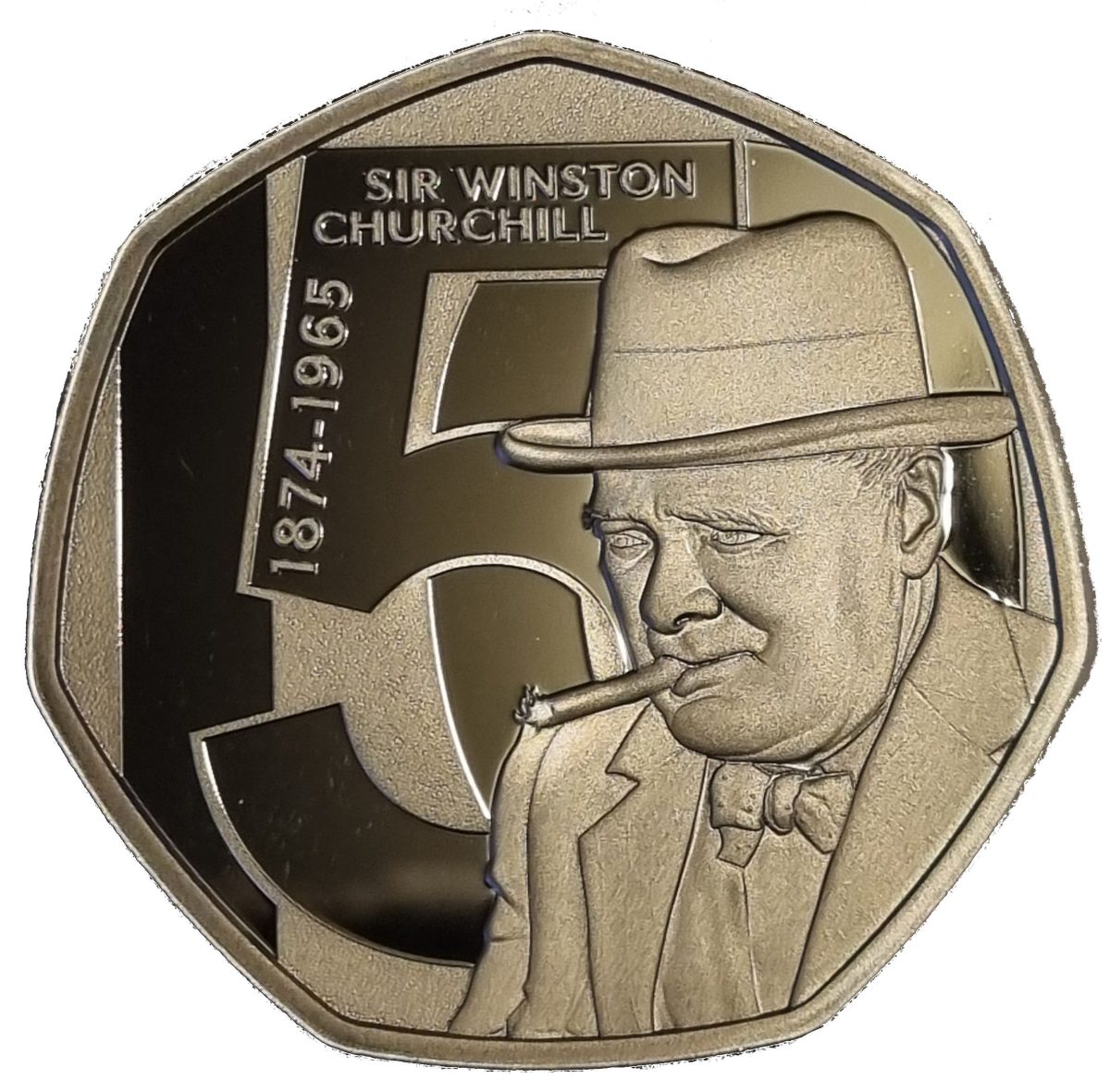Alderney 50 Pence - Charles III Winston Churchill; Silver 1 oz.