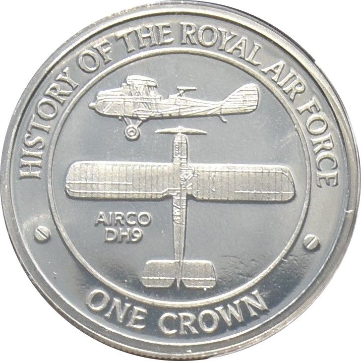 Gibraltar 1 Crown - Elizabeth II Airco D.H.9