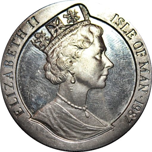 Isle of Man 1 Crown - Elizabeth II George Steers obverse