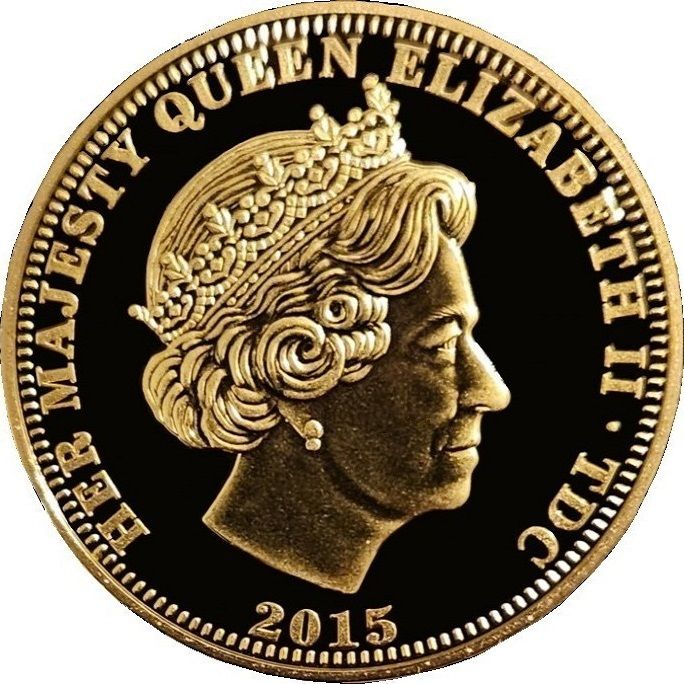Tristan da Cunha 5 Pounds - Elizabeth II 1982 portrait - smiling queen with white hat and necklace obverse