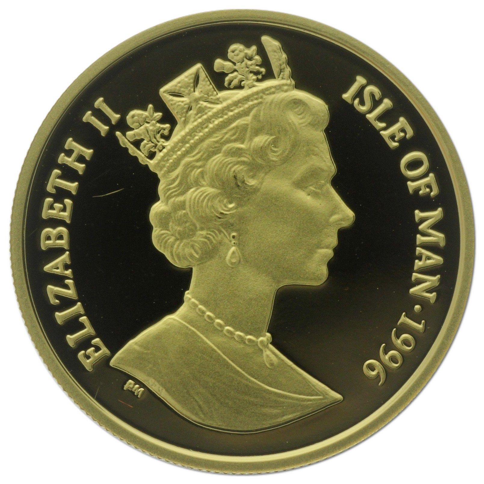 Isle of Man ⅕ Crown - Elizabeth II Camelot Castle; Gold obverse