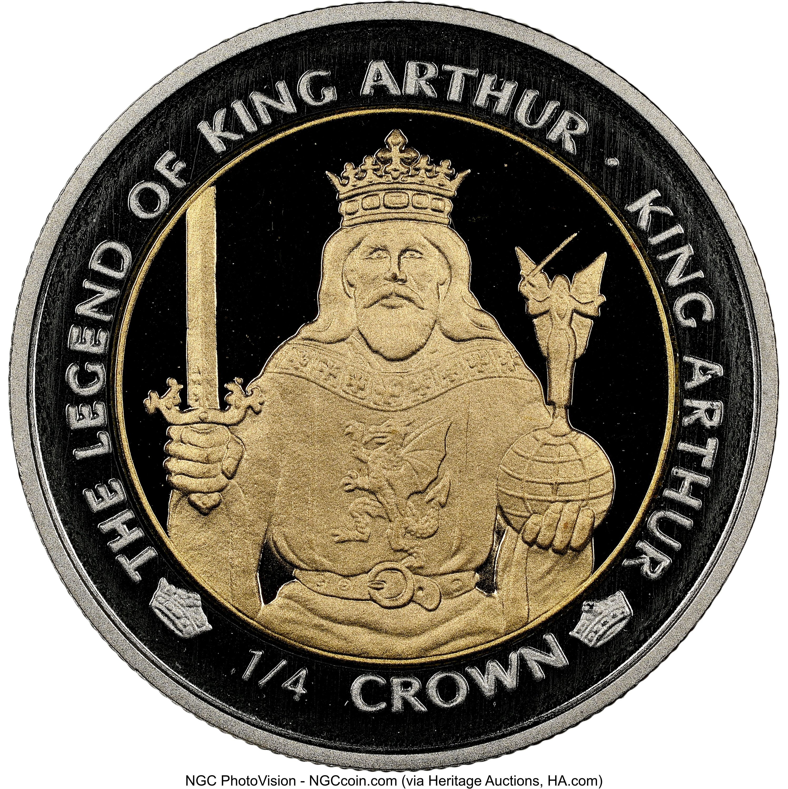 Isle of Man ¼ Crown - Elizabeth II Legend of King Arthur