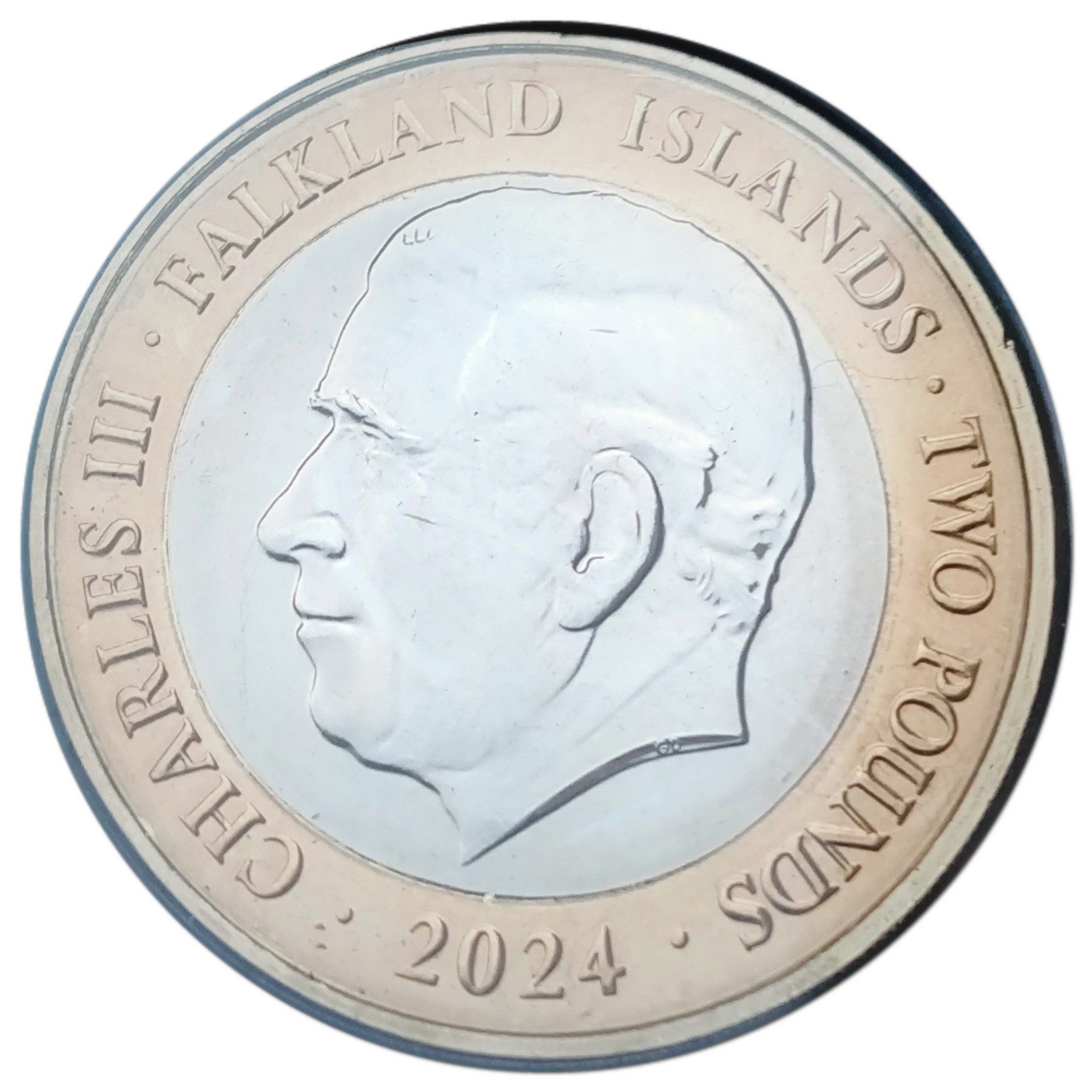 Falkland Islands 2 Pounds - Charles III Christmas - King Penguin obverse