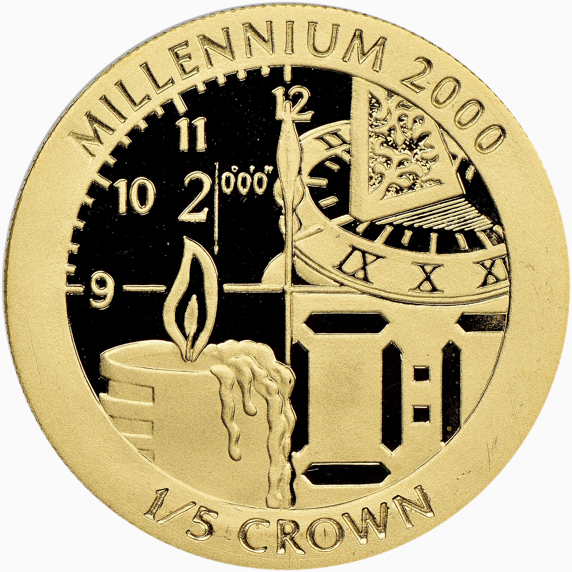 Gibraltar ⅕ Crown - Elizabeth II Millennium reverse