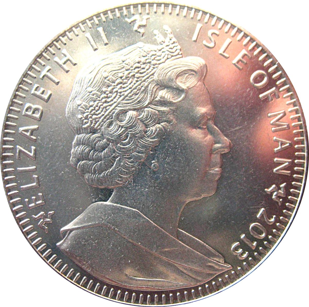 Isle of Man 1 Crown - Elizabeth II Siberian Cat obverse