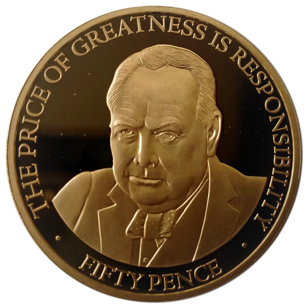 Guernsey 50 Pence - Elizabeth II Winston Churchill reverse