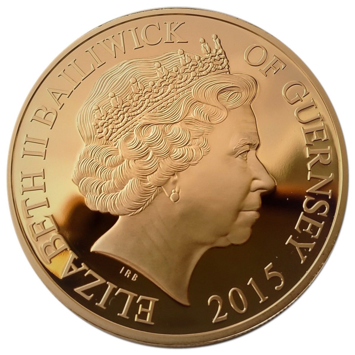 Guernsey 50 Pence - Elizabeth II Winston Churchill - in hat obverse