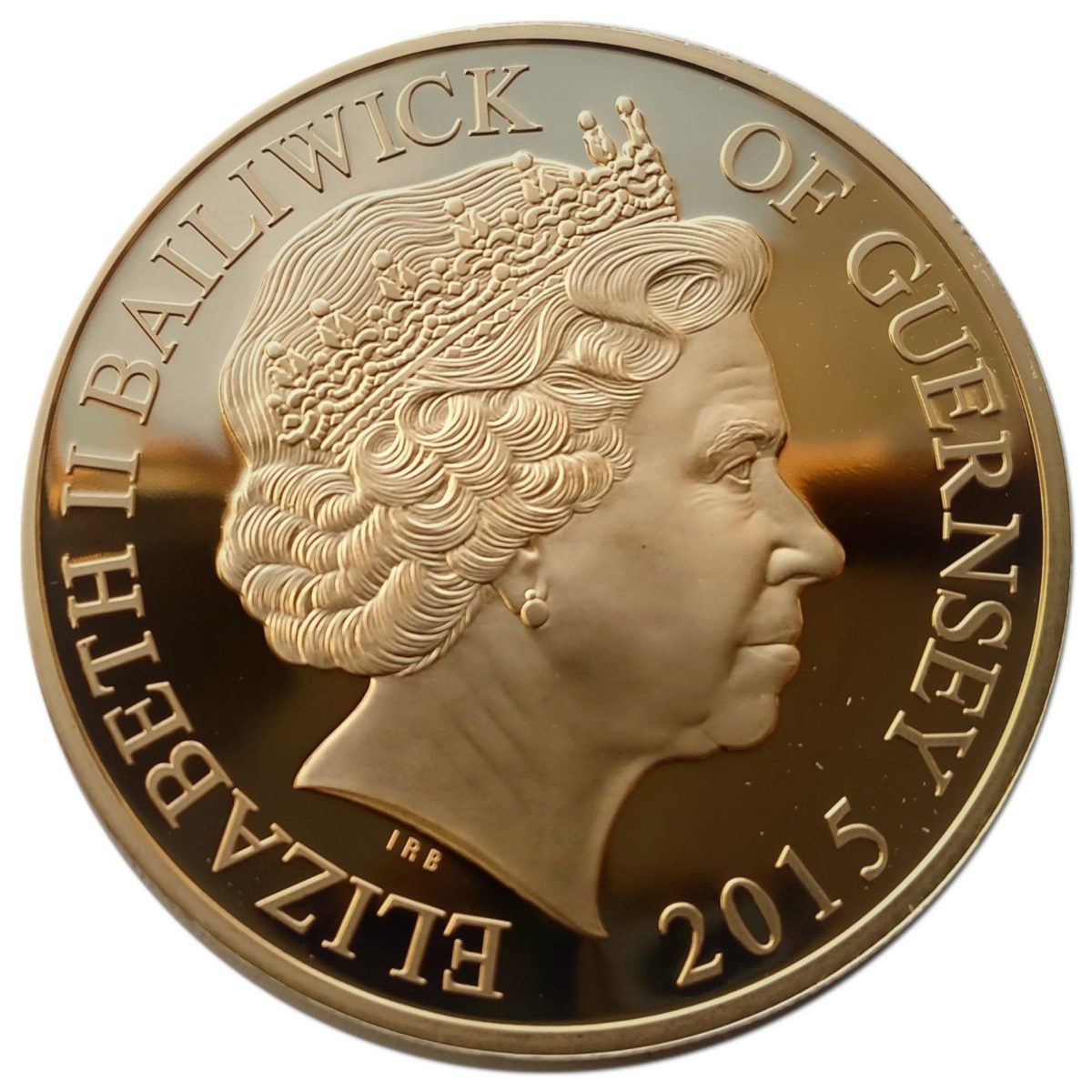 Guernsey 50 Pence - Elizabeth II Winston Churchill - in ceremonial uniform obverse