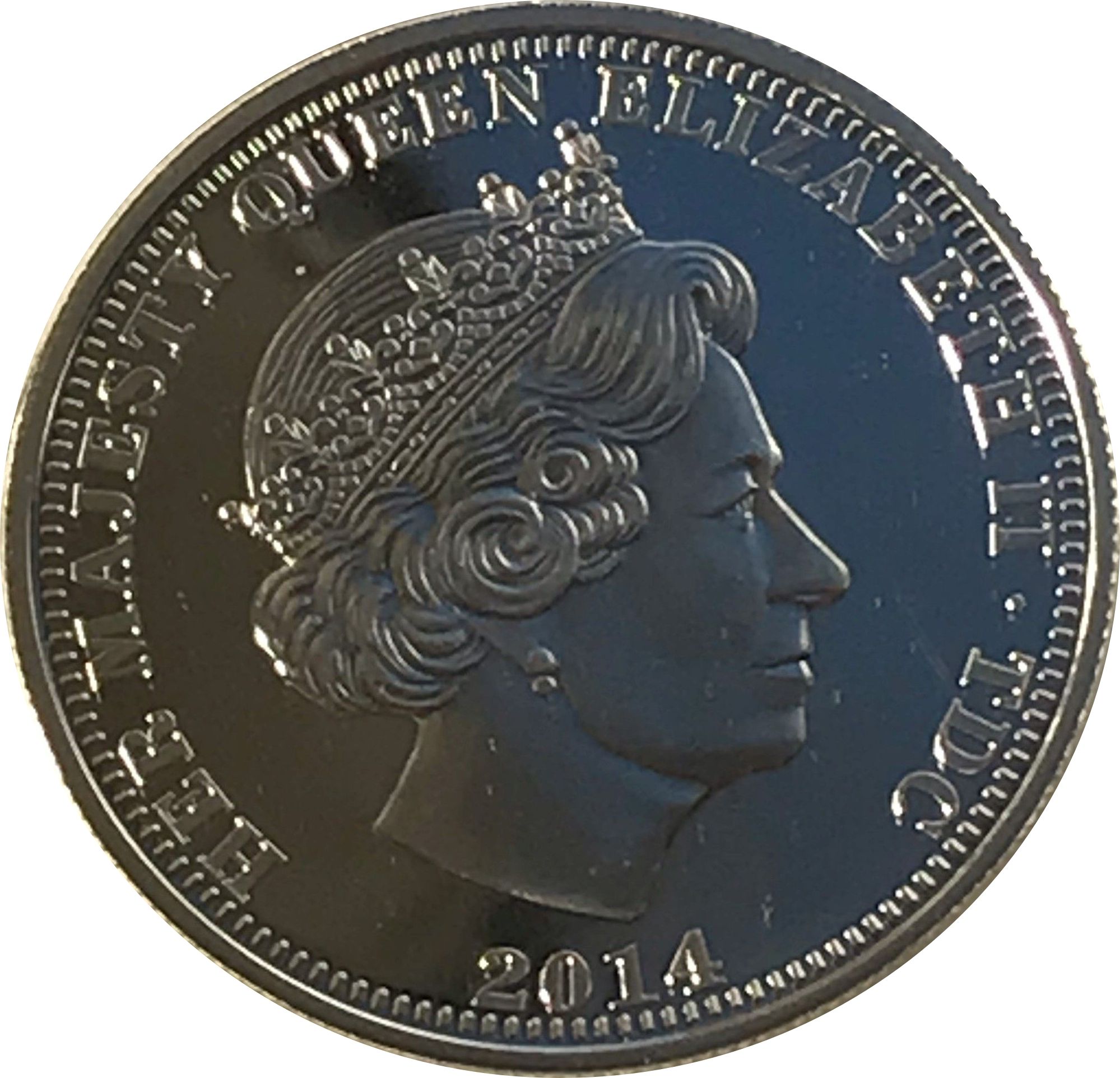 Tristan da Cunha 1 Crown - Elizabeth II Avro Lancaster, plane obverse
