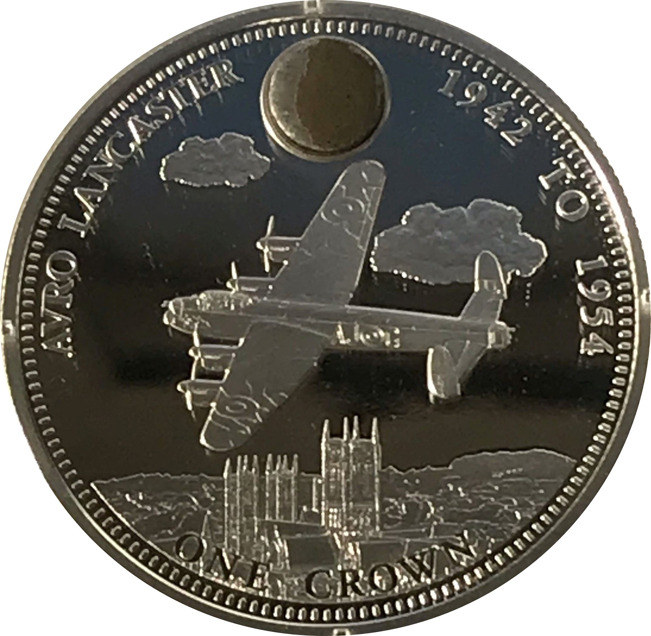 Tristan da Cunha 1 Crown - Elizabeth II Avro Lancaster, plane