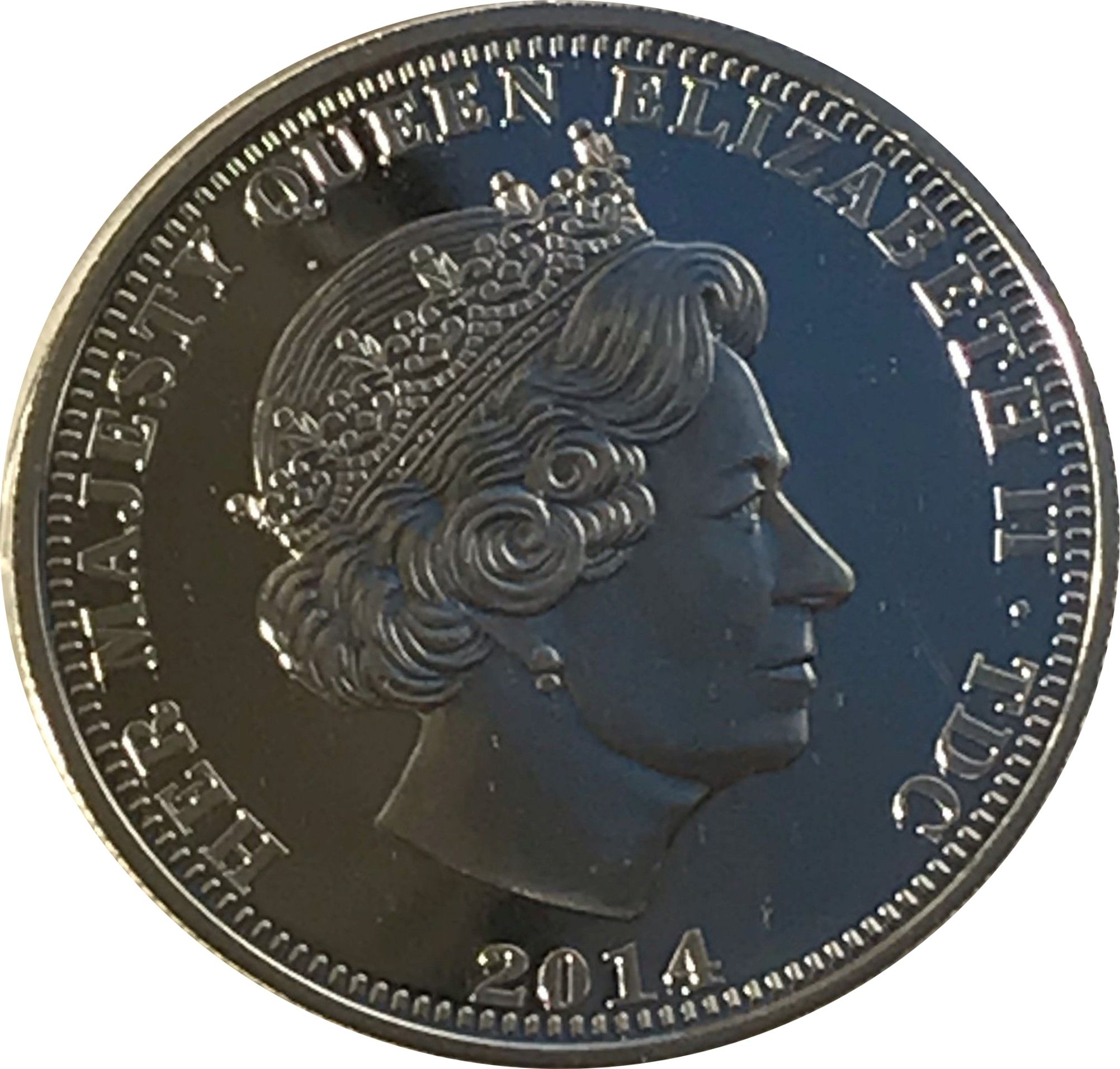 Tristan da Cunha 1 Crown - Elizabeth II Avro Lancaster, Guy Gibson obverse