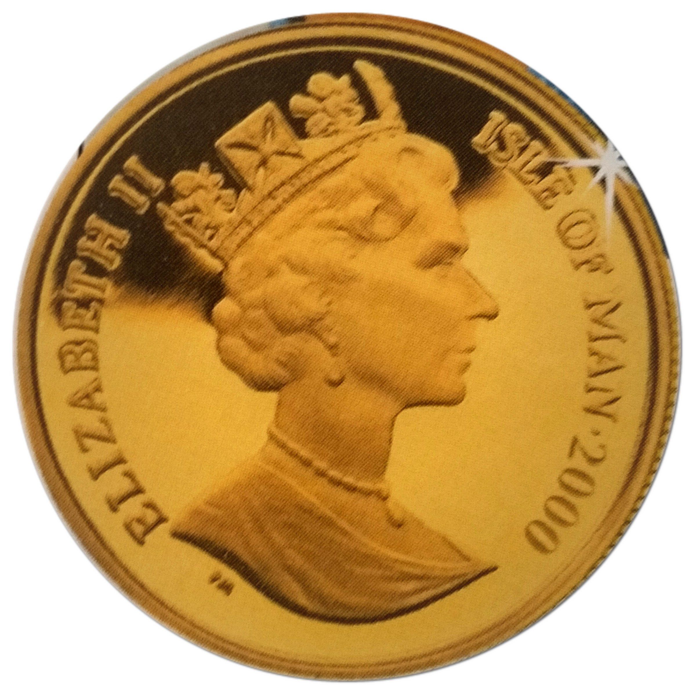 Isle of Man ⅕ Crown - Elizabeth II Prince William's 18th Birthday obverse