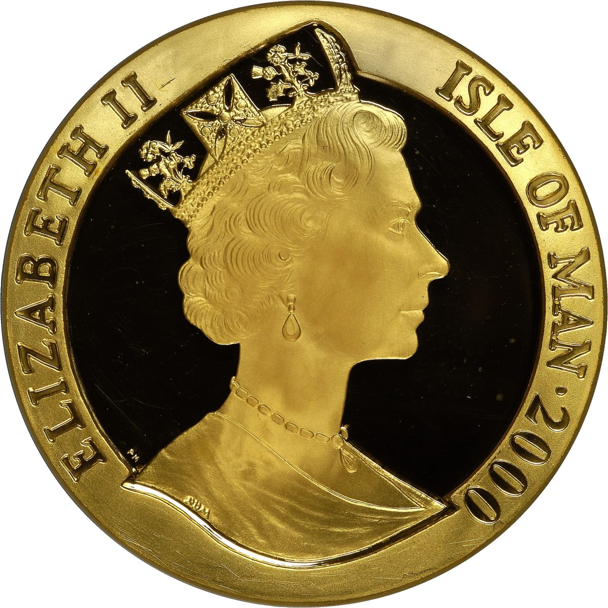 Isle of Man 5 Crowns - Elizabeth II Year of the Dragon; Gold Proof obverse