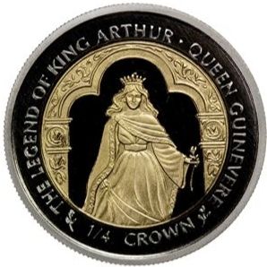 Isle of Man ¼ Crown - Elizabeth II Queen Guinevere