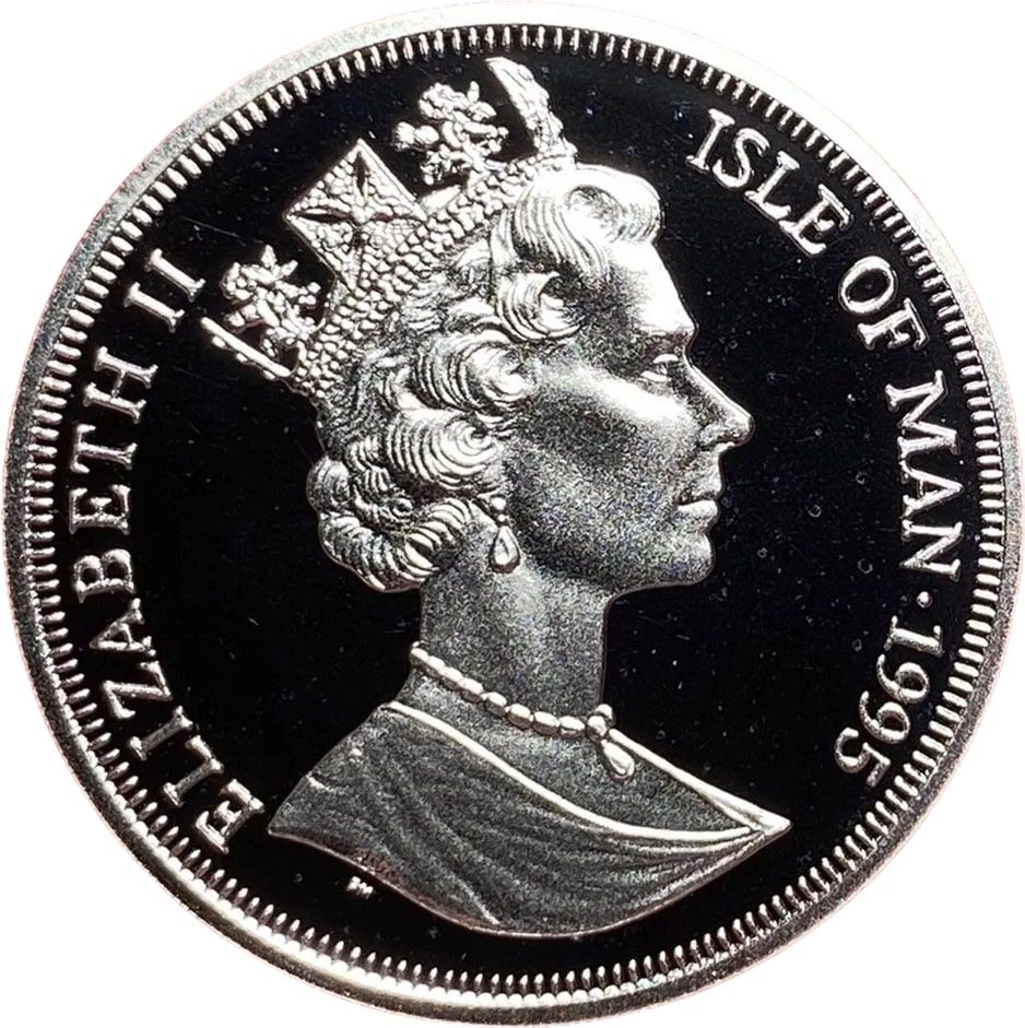Isle of Man 1 Crown - Elizabeth II Charles Babbage - Central Processor; Silver Proof obverse