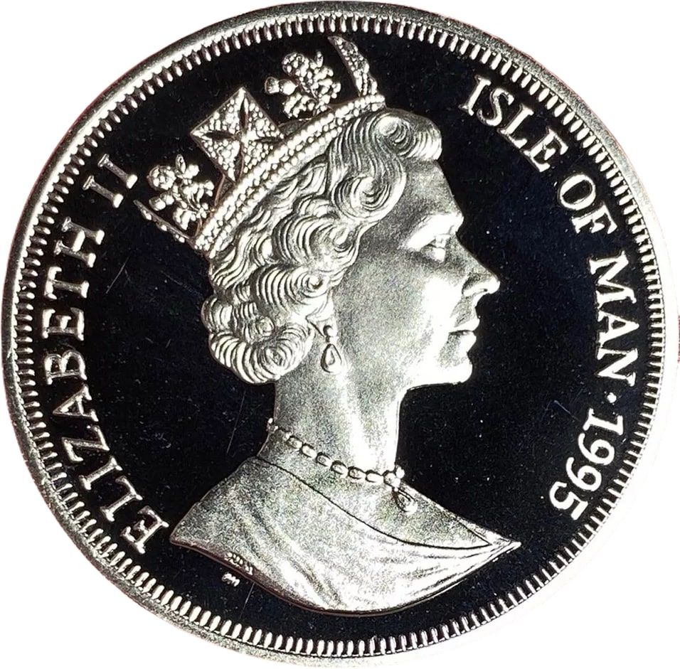 Isle of Man 1 Crown - Elizabeth II Tsai Lun - paper fibre; Silver Proof obverse