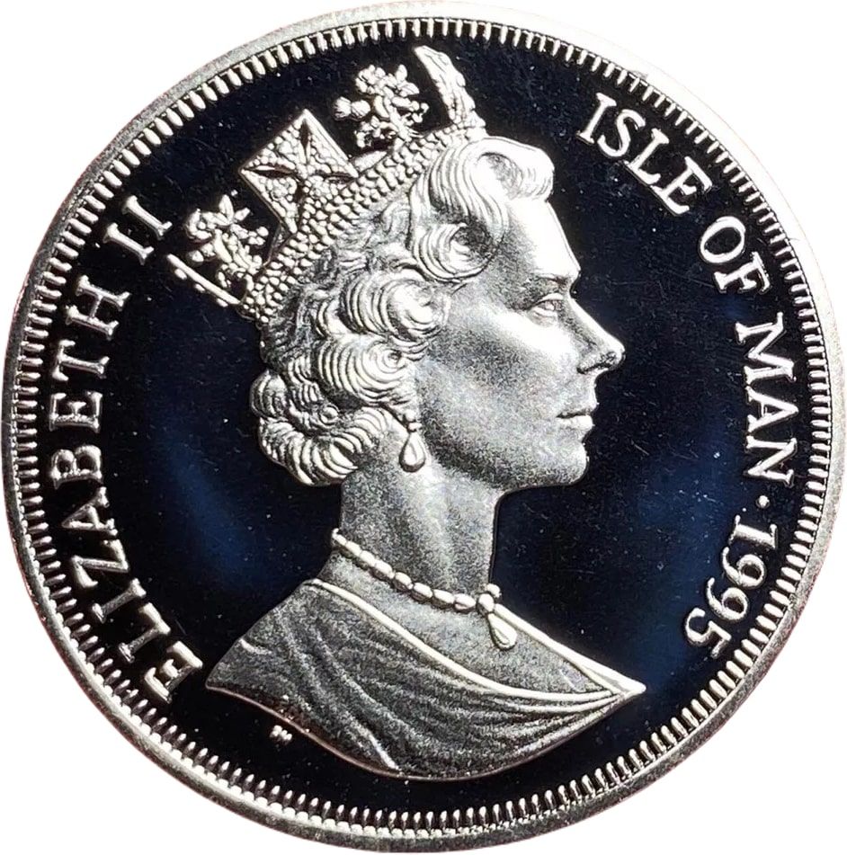 Isle of Man 1 Crown - Elizabeth II John Logie Bard - Television; Silver Proof obverse