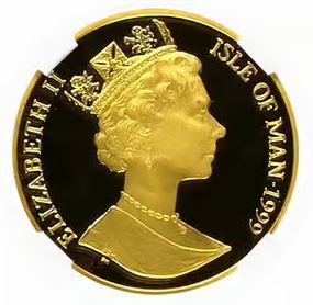 Isle of Man 1 Crown - Elizabeth II Apollo XI; Gold Proof obverse