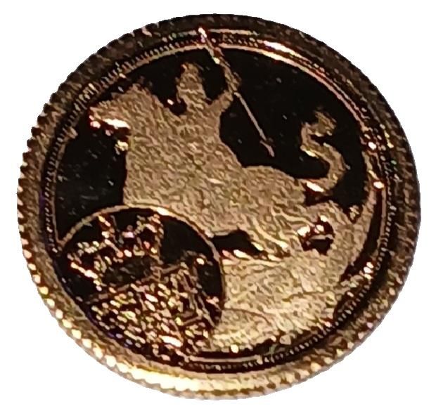 Gibraltar ⅛ Sovereign - Charles III St George and the Dragon; Gold