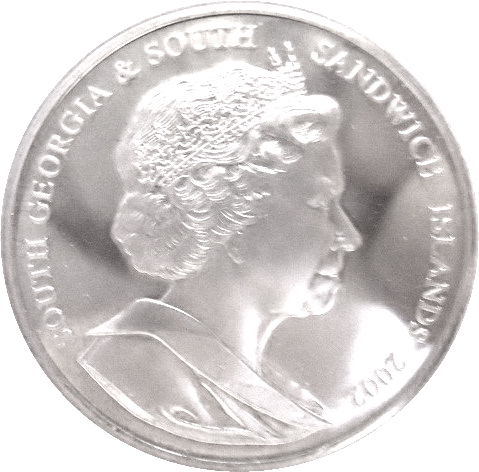 South Georgia and the South Sandwich Islands 2 Pounds - Elizabeth II Golden Jubilee obverse