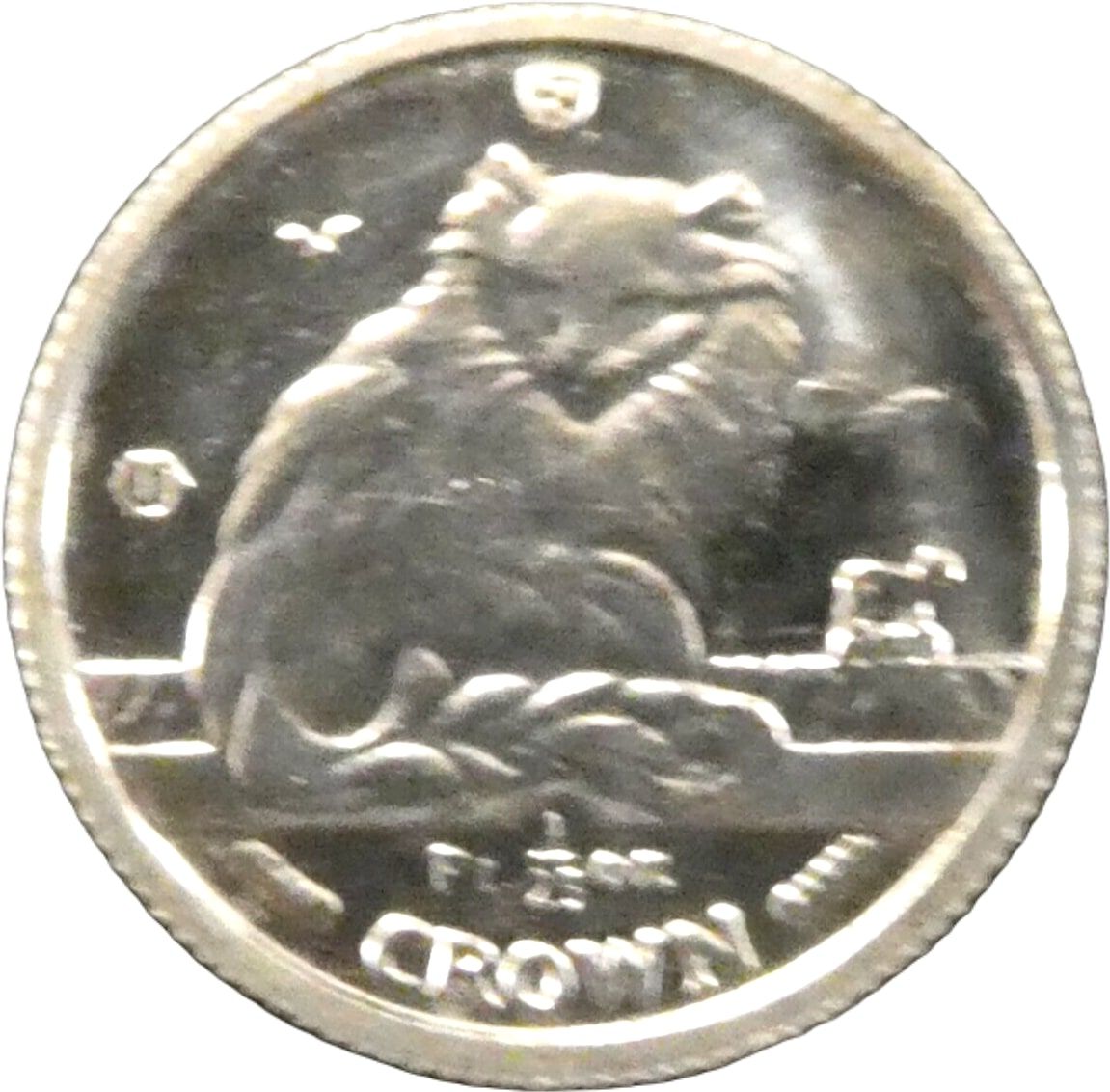 Isle of Man 1/25 Crown - Elizabeth II Turkish Cat; Platinum