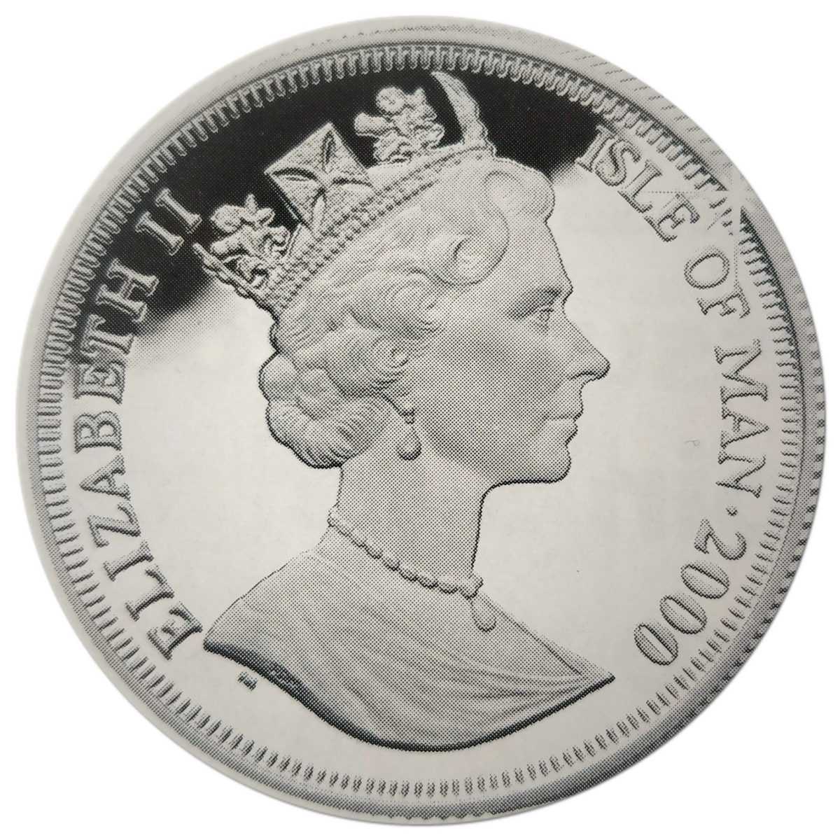 Isle of Man 1 Crown - Elizabeth II The Queen Mother's 100th Birthday; Silver Proof obverse