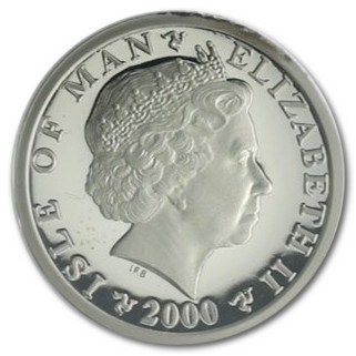 Isle of Man 1 Penny - Elizabeth II Keeill; Silver Proof obverse
