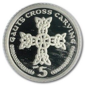 Isle of Man 5 Pence - Elizabeth II Gaut's Cross; Silver Proof