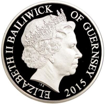 Guernsey 5 Pounds - Elizabeth II Princess Charlotte; Silver Proof obverse
