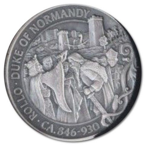 Isle of Man 1 Crown - Elizabeth II Rollo - Duke of Normandy reverse