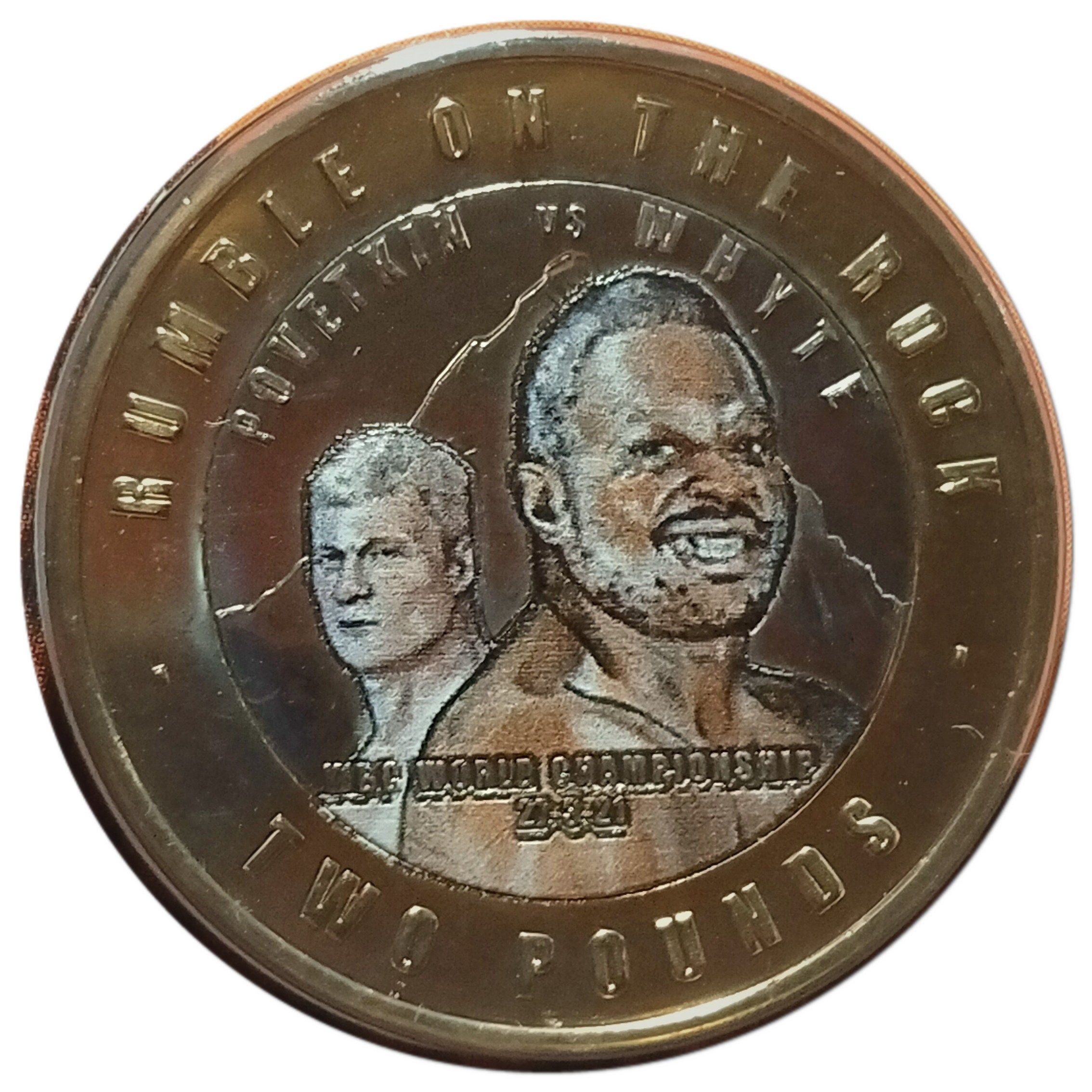 Gibraltar 2 Pounds - Elizabeth II Rumble on the Rock; Coloured