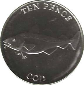 Guernsey 10 Pence - Charles III Cod reverse