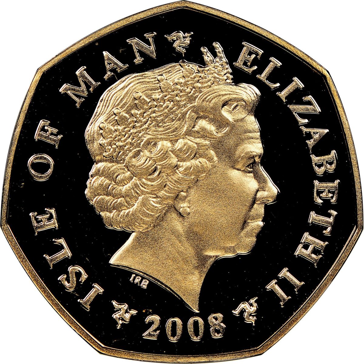 Isle of Man 50 Pence - Elizabeth II Christmas 2008; Gold Proof