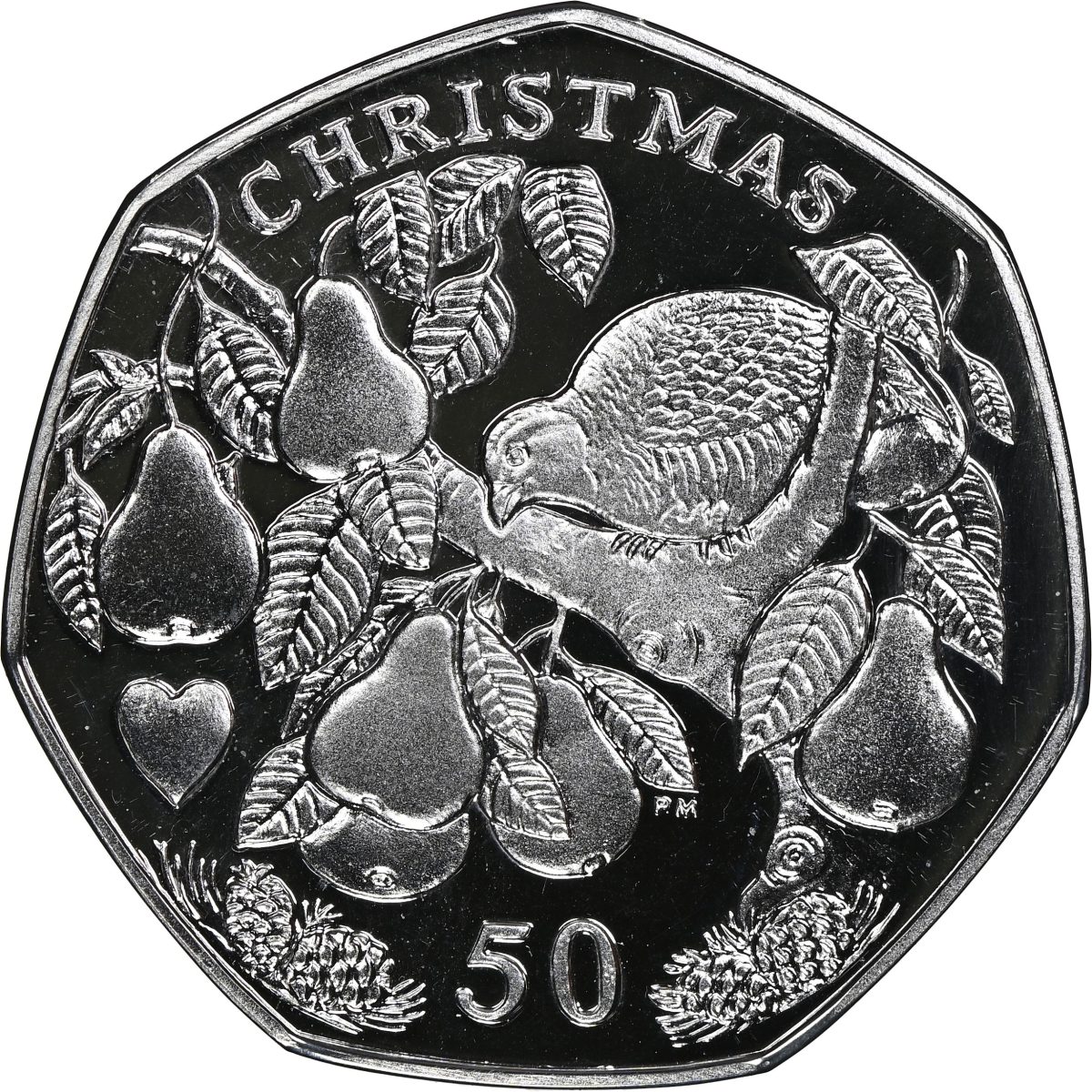 Isle of Man 50 Pence - Elizabeth II Christmas 2005; Silver Proof